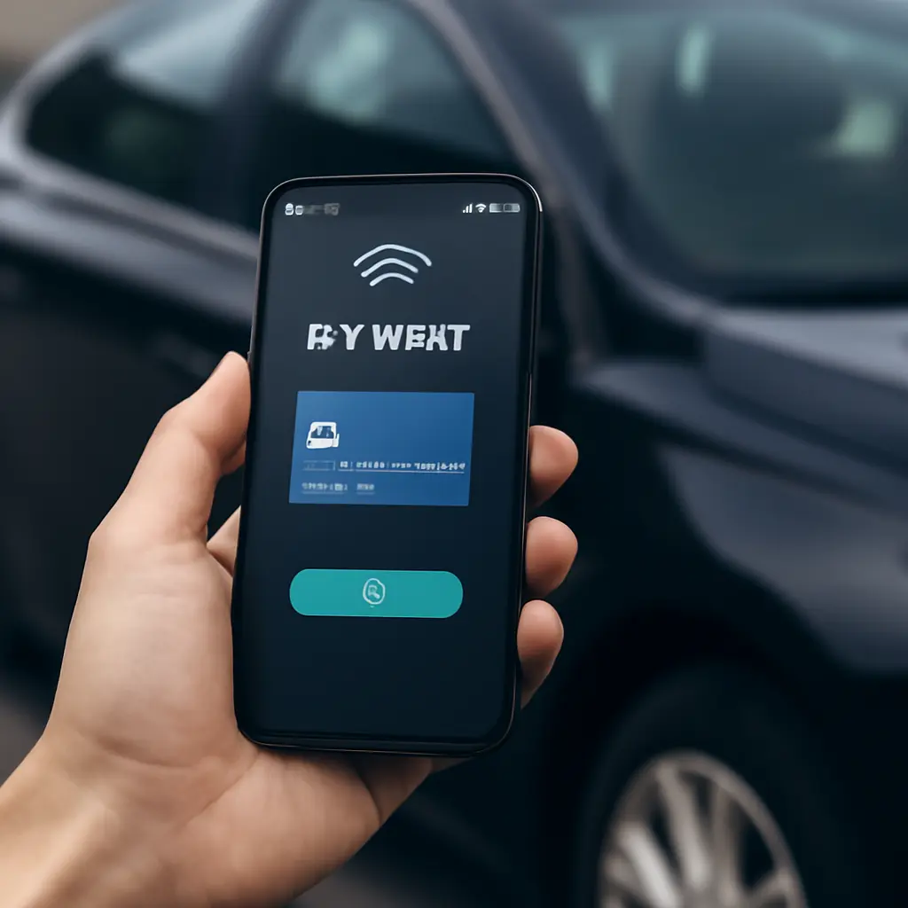 Пользователь оплачивает поездку через смартфон, удобная альтернатива